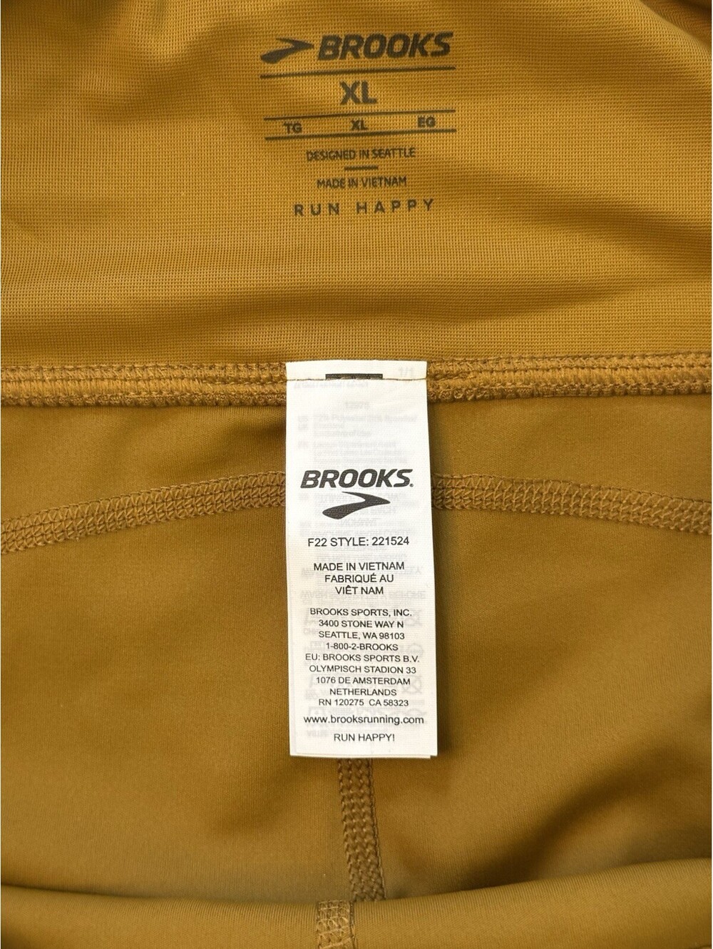 Brooks Method 7/8 Tight Burnt Olive XL NWT - Picture 9 of 9